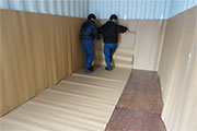 Setting corrugated board
